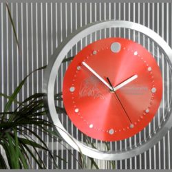 Promotional wall clock 568T, 30 cm, aluminium